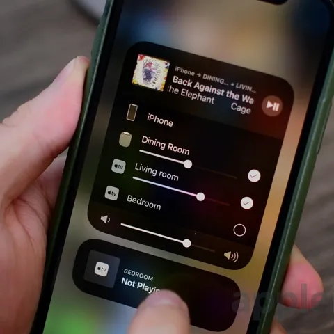 Smart speaker in a modern living room